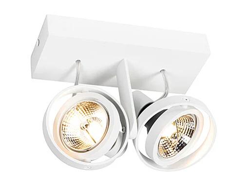 Spot moderne blanc 2 lumières - Master 70