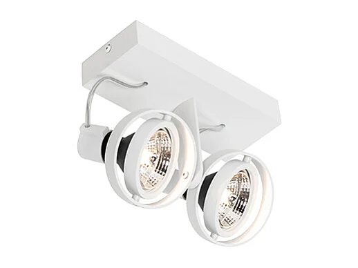 Spot moderne blanc 2 lumières - Master 70