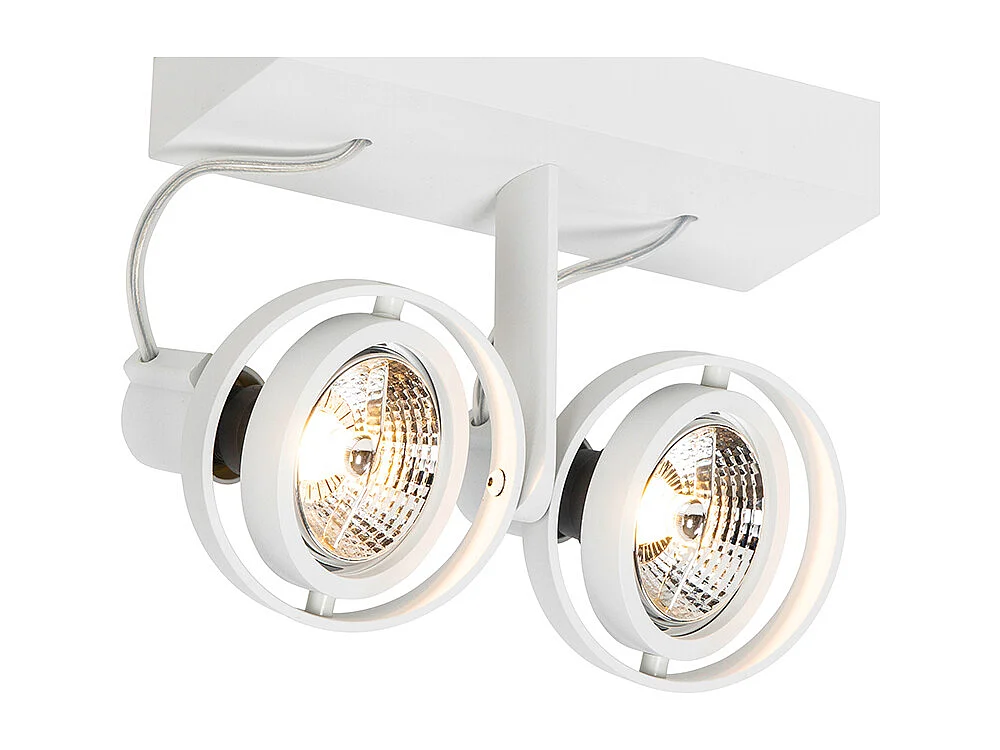 Spot moderne blanc 2 lumières - Master 70