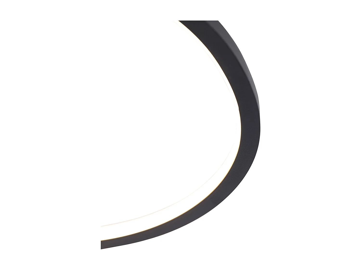 Plafonnier noir 45 cm avec LED 3 étapes dimmable - Rowin