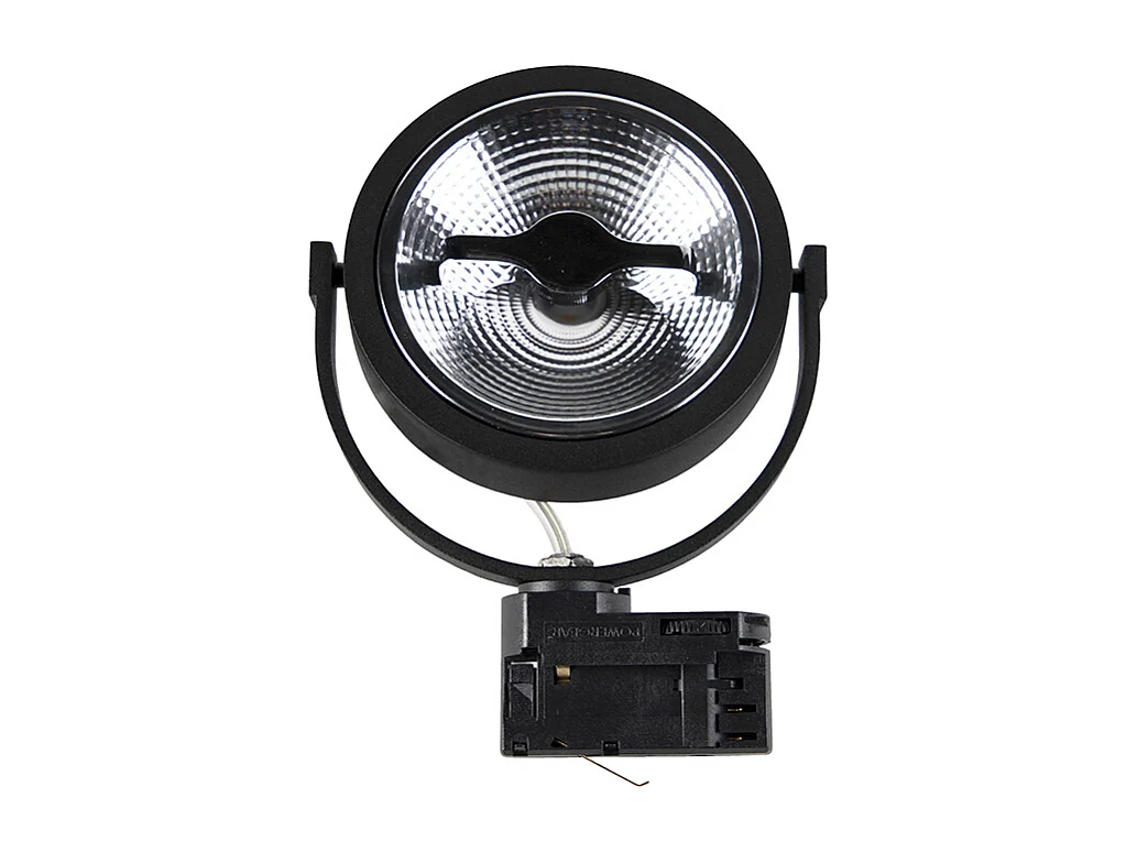 Spot sur rail LED triphasé noir 15W 2700K avec AR111 - Expert