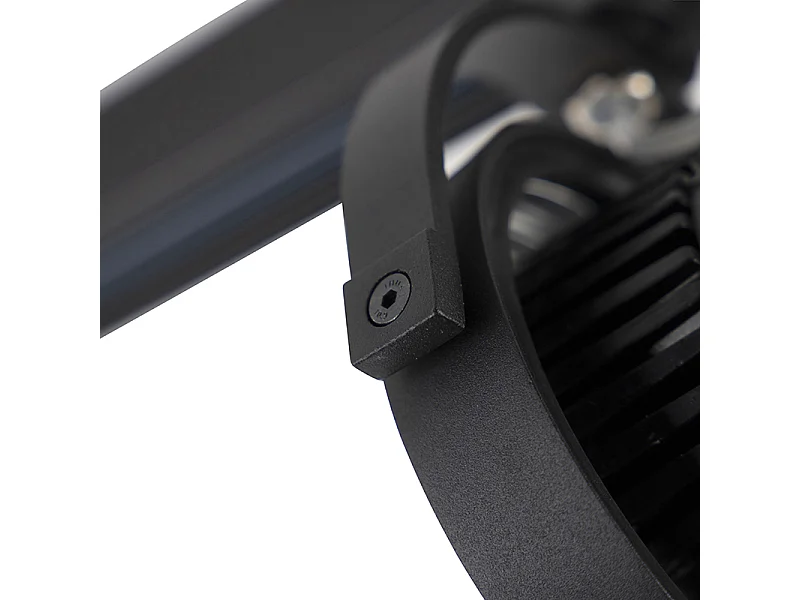 Spot sur rail LED triphasé noir 15W 2700K avec AR111 - Expert