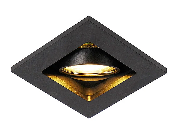 Lot de 6 spots encastrables modernes noirs orientables - Qure