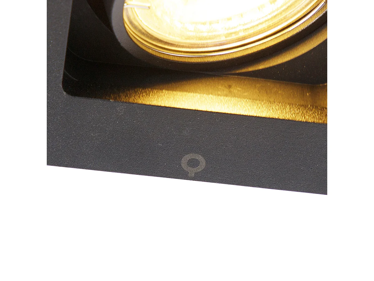 Lot de 6 spots encastrables modernes noirs orientables - Qure