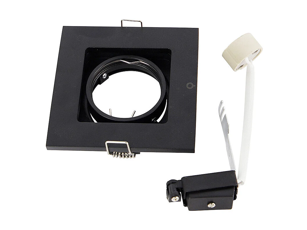 Lot de 6 spots encastrables modernes noirs orientables - Qure