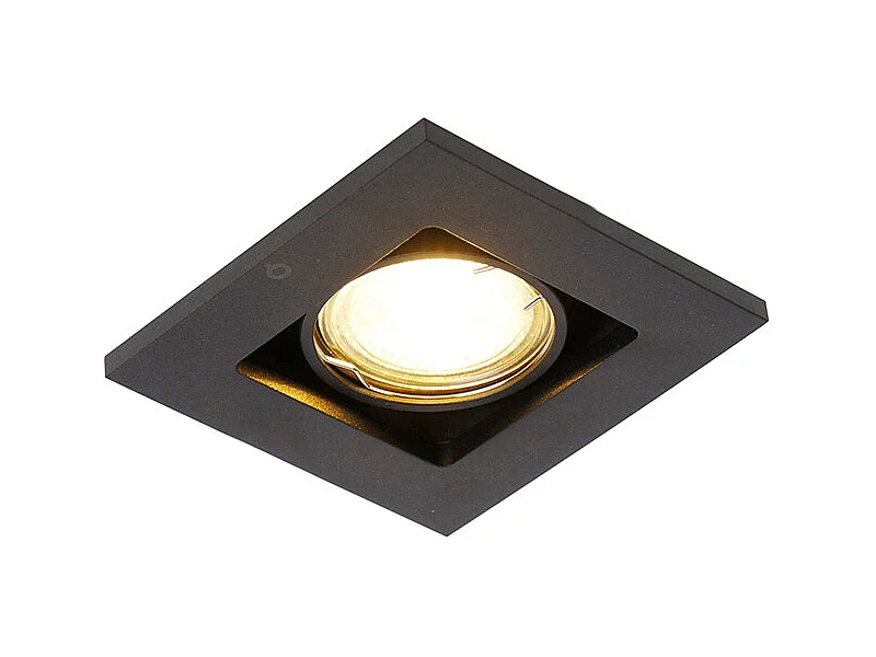 Lot de 6 spots encastrables modernes noirs orientables - Qure