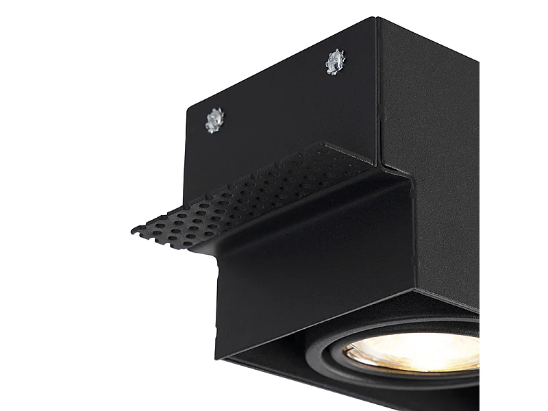 Spot encastrable intelligent moderne noir sans bordure avec 3 GU10 Wifi - Oneon 3