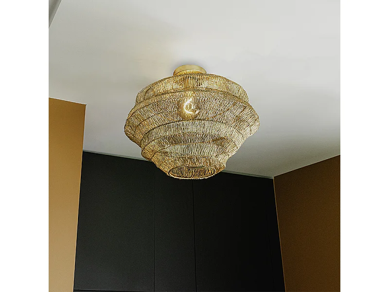 Plafonnier oriental doré 45 cm - Vadi