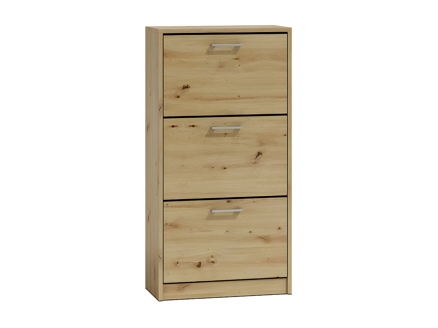 CDF Schuhschrank Paula | Farbe: Eiche Artisan | Ideal für Vorzimmer, Flur, Büro | Schuhaufbewahrung | Schuhregale | modern | offene Einlegenböden