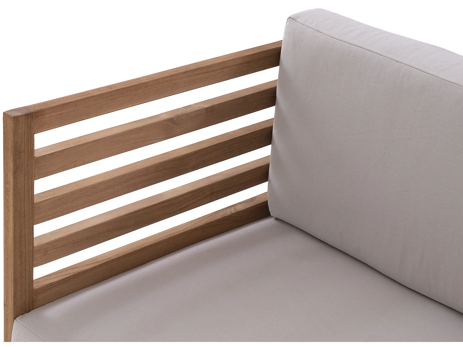 Divano da giardino 2 posti in Legno di teak Naturale chiaro e Grigio - LINERI