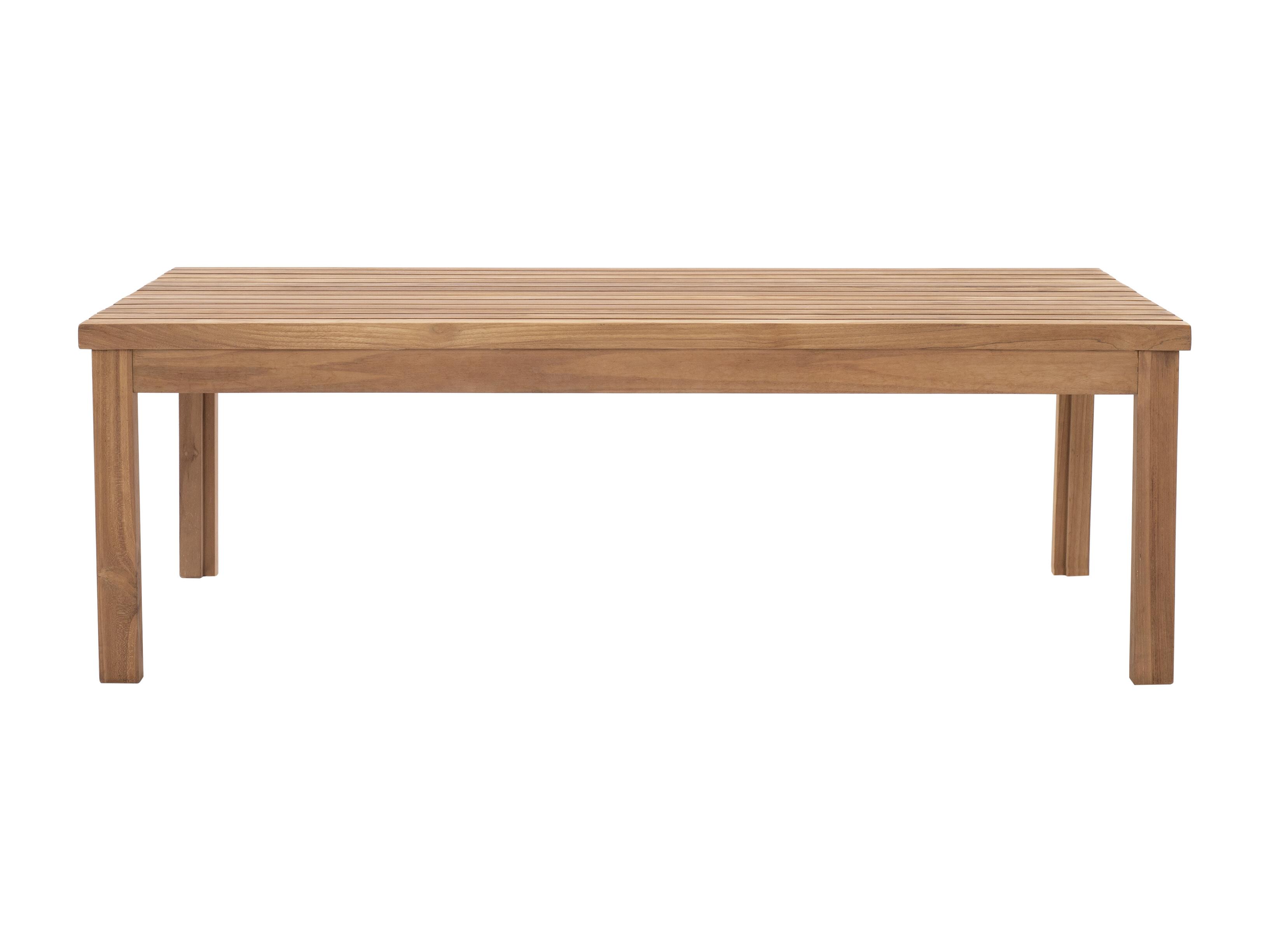 Table Basse De Jardin En Bois De Teck Naturel Clair Lineri