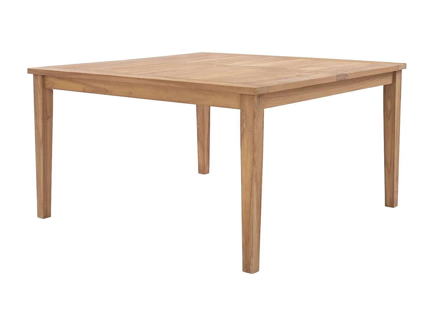 Garten-Esstisch quadratisch - Teakholz - L 144 cm - Holzfarben hell - ALLENDE von MYLIA