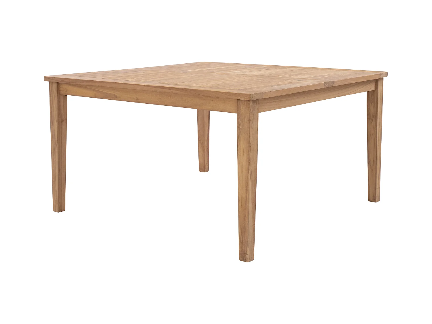Table à manger de jardin carrée en teck L.140 cm - Naturel clair - ALLENDE de MYLIA