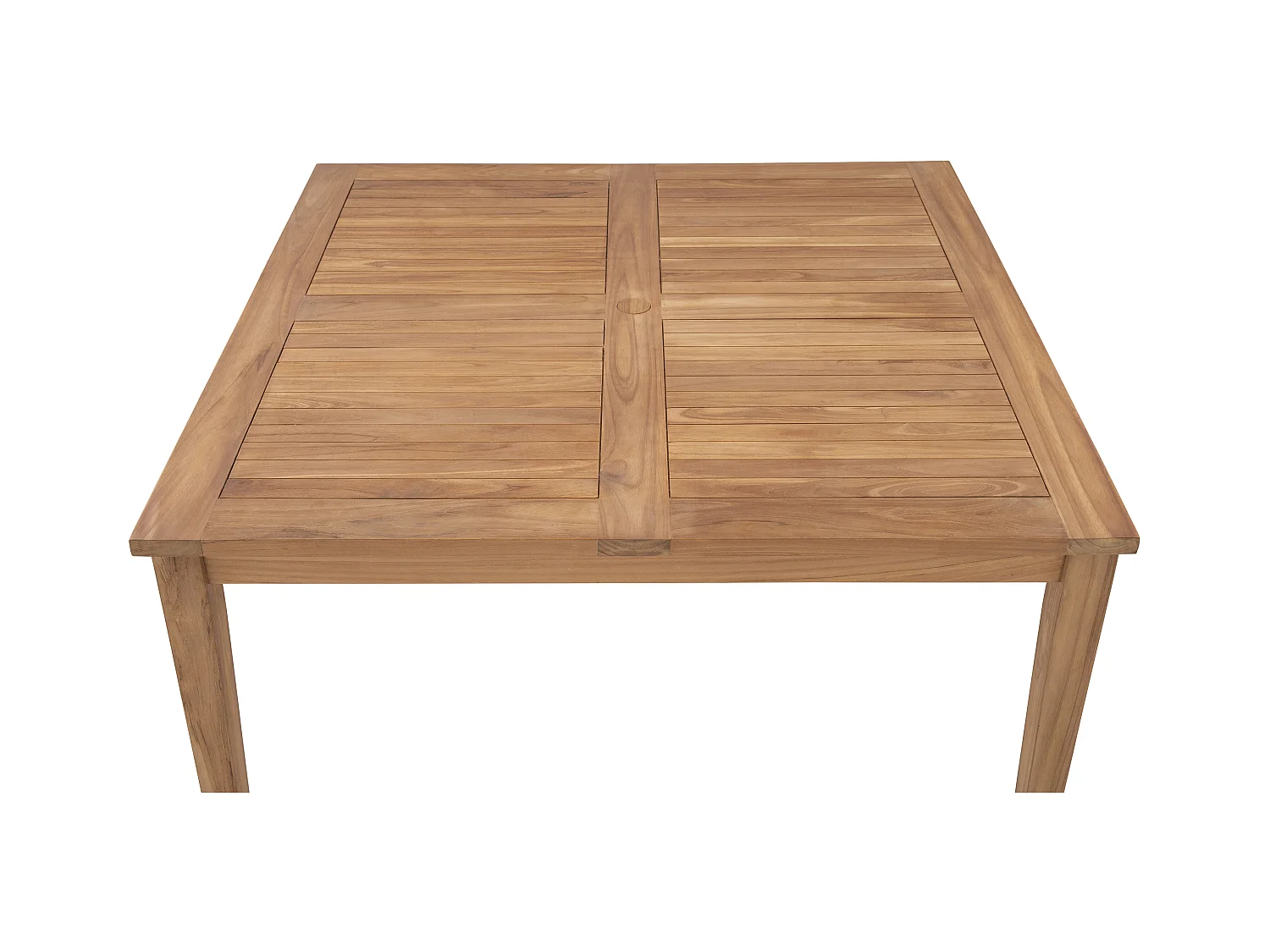 Table à manger de jardin carrée en teck L.140 cm - Naturel clair - ALLENDE de MYLIA