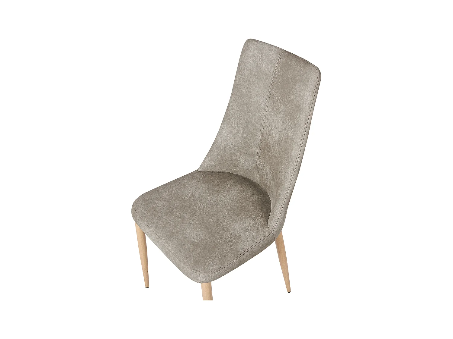 Esszimmerstuhl 2er Set CLAYTON Kunstleder Hellgrau