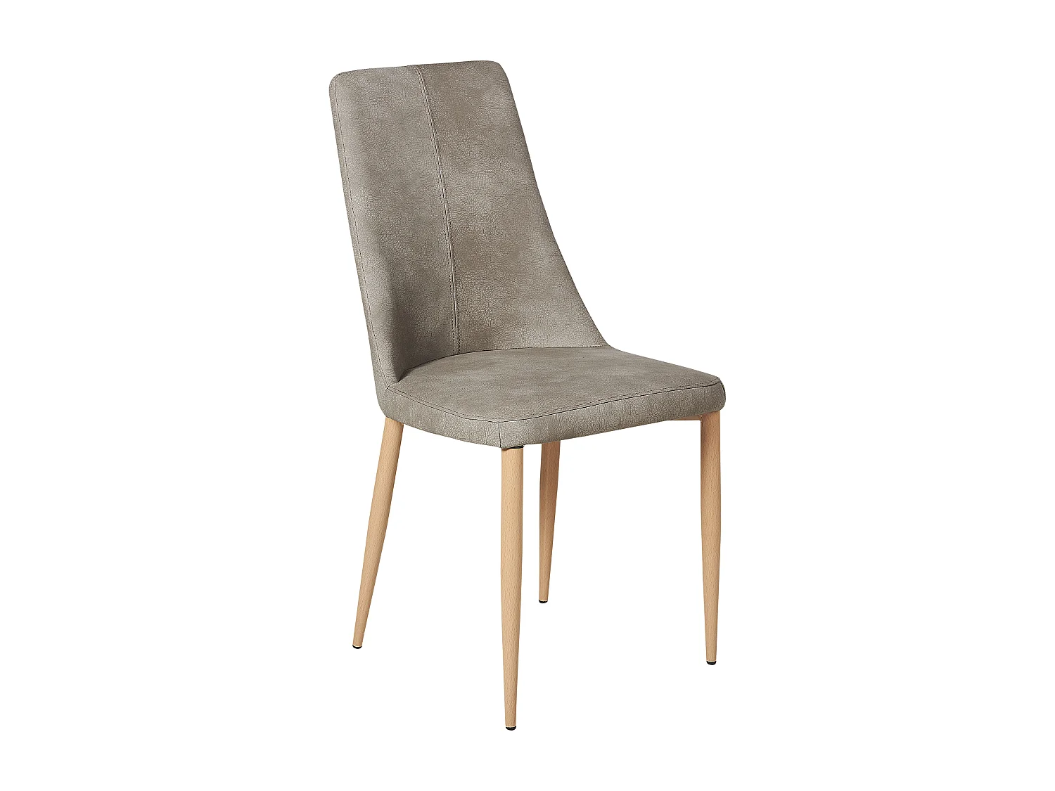 Set van 2 eetkamerstoelen CLAYTON Kunstleer Lichtgrijs