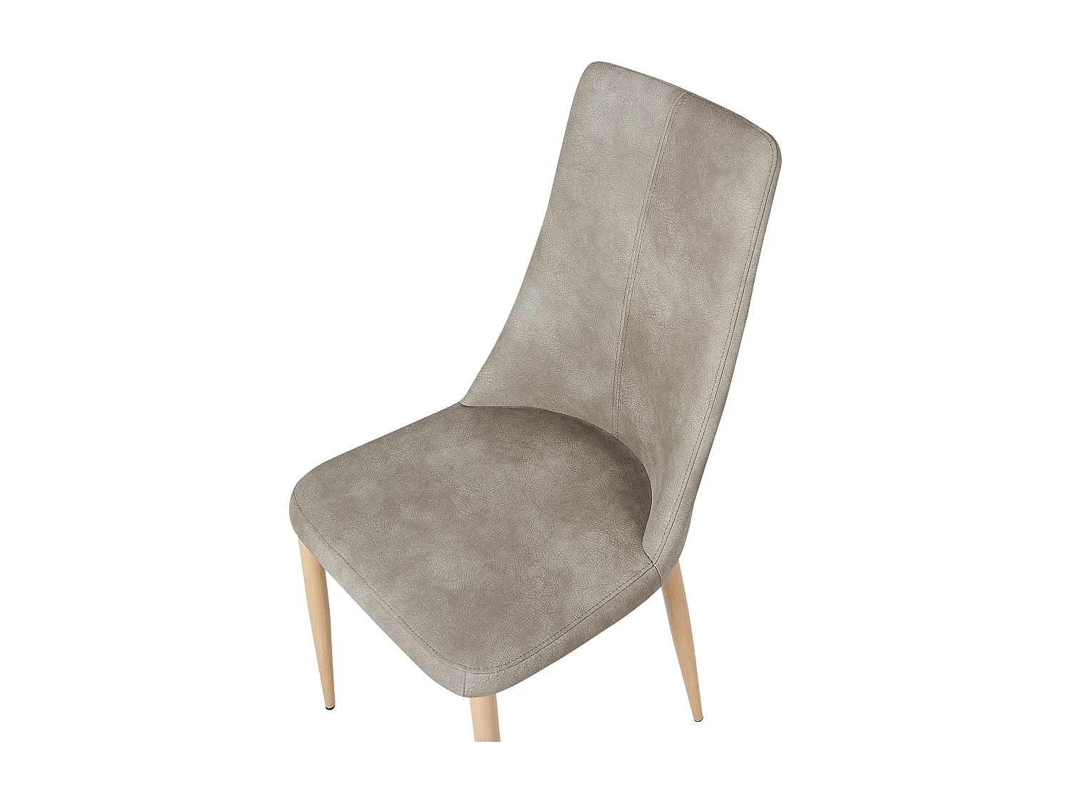 Set van 2 eetkamerstoelen CLAYTON Kunstleer Lichtgrijs