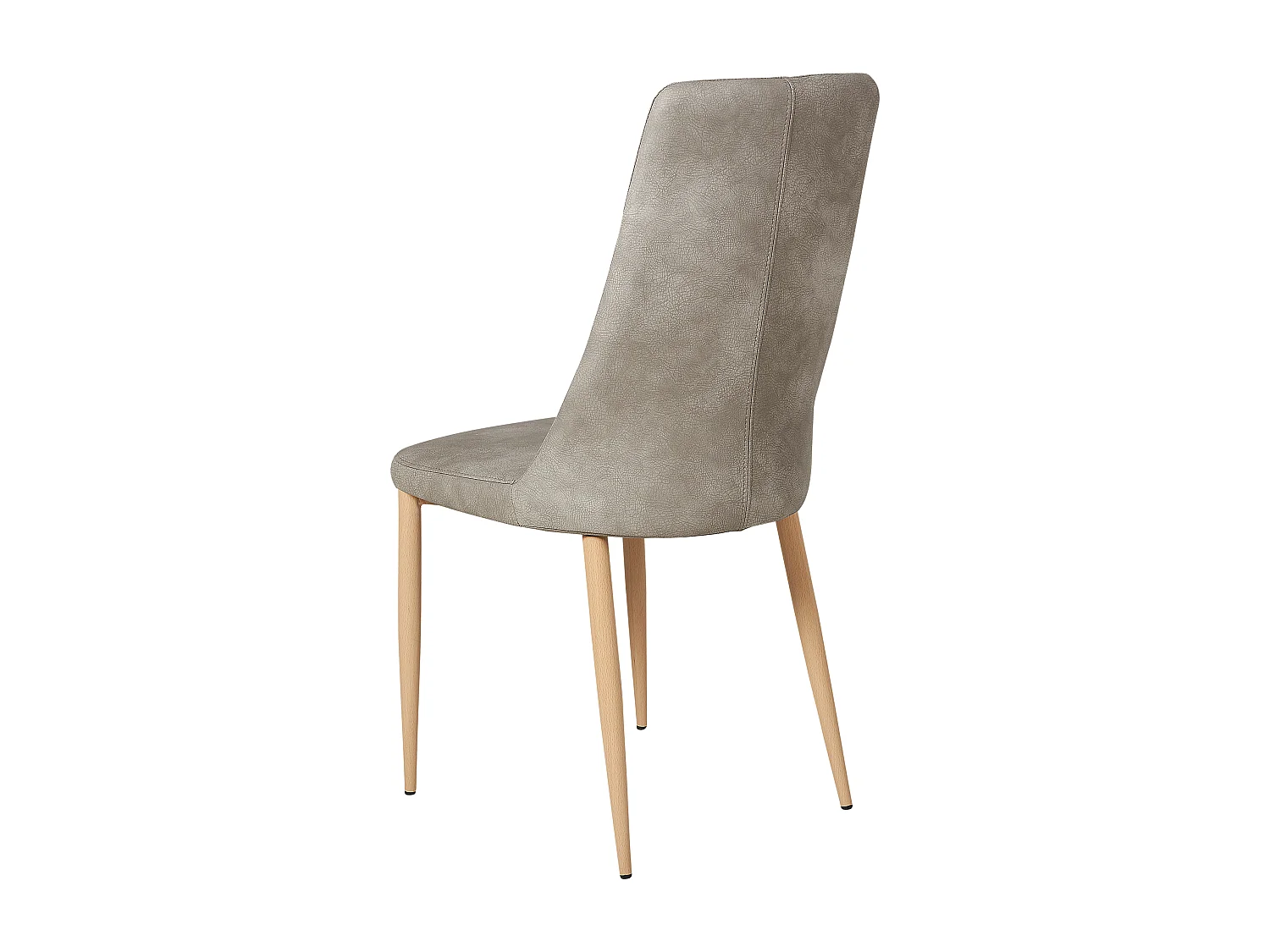 Set van 2 eetkamerstoelen CLAYTON Kunstleer Lichtgrijs