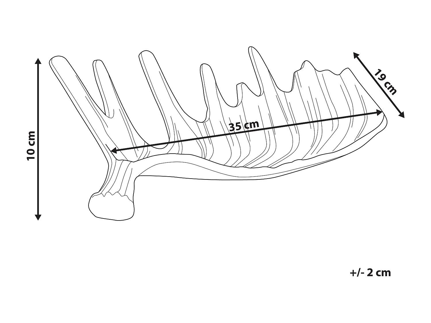 Decoratieve schaal Eland gewei CARTHAGE Metaal Zilver