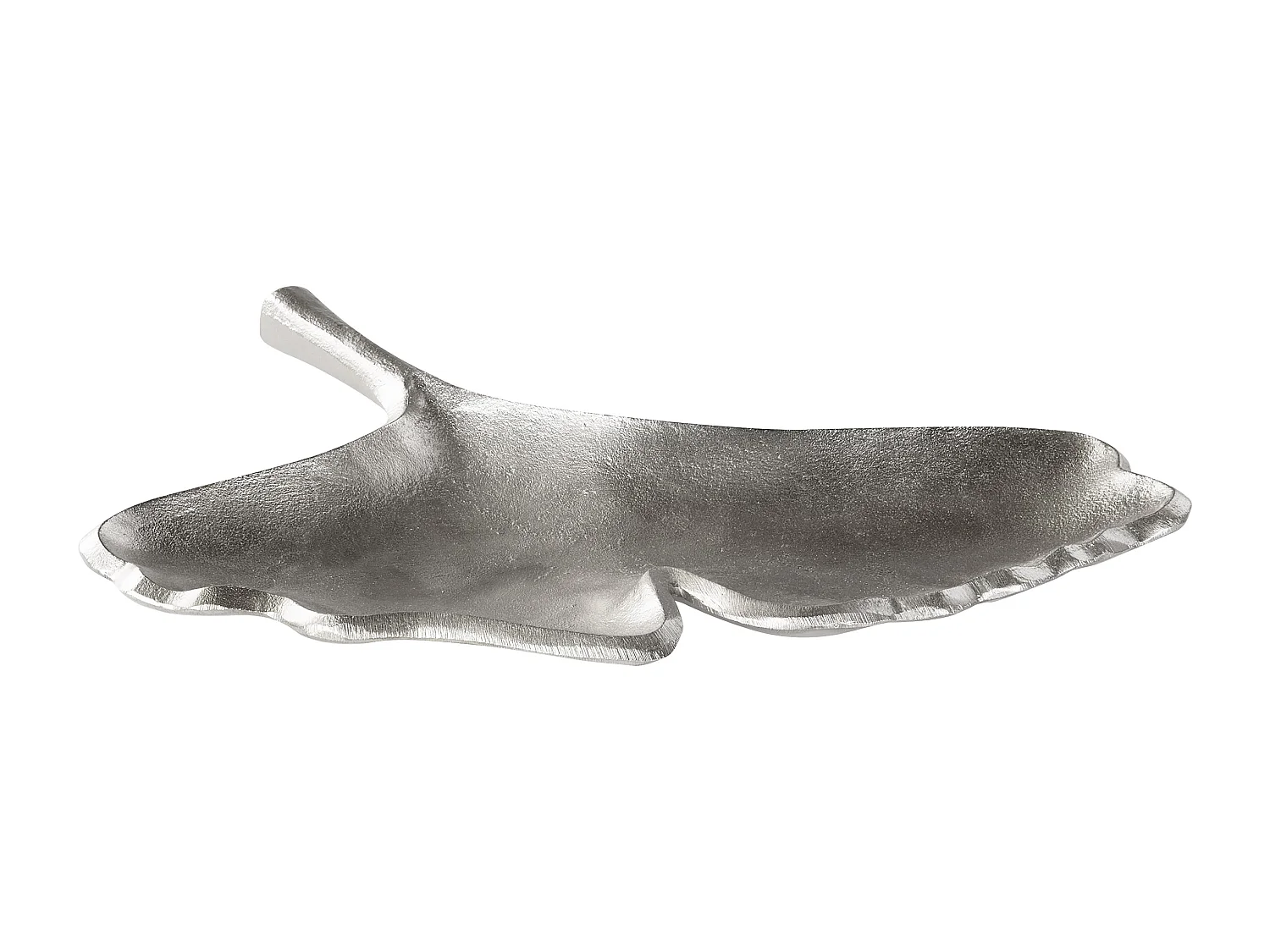 Zestaw 2 pater dekoracyjnych Liść PALENQUE Metal Srebrny