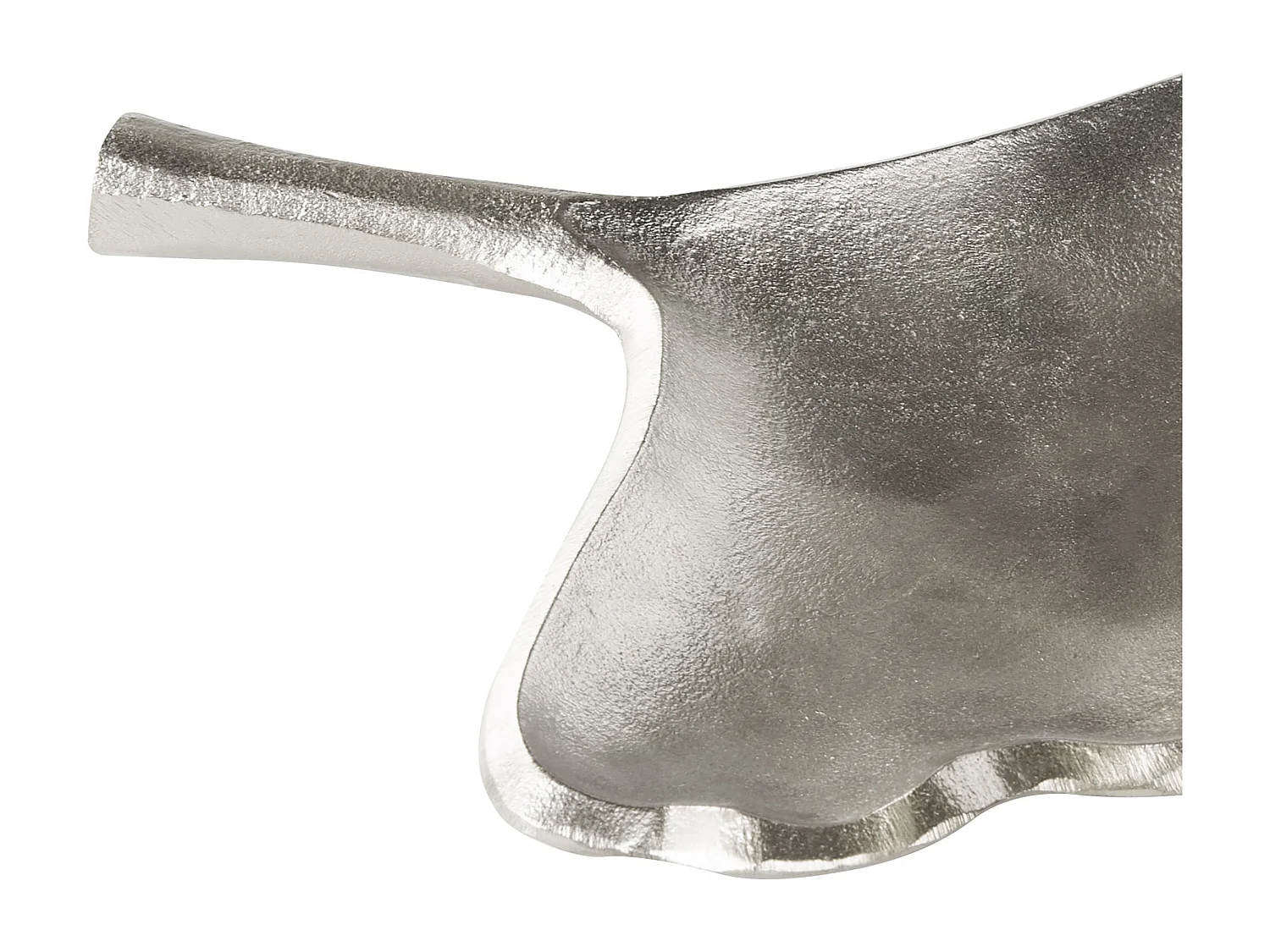 Zestaw 2 pater dekoracyjnych Liść PALENQUE Metal Srebrny