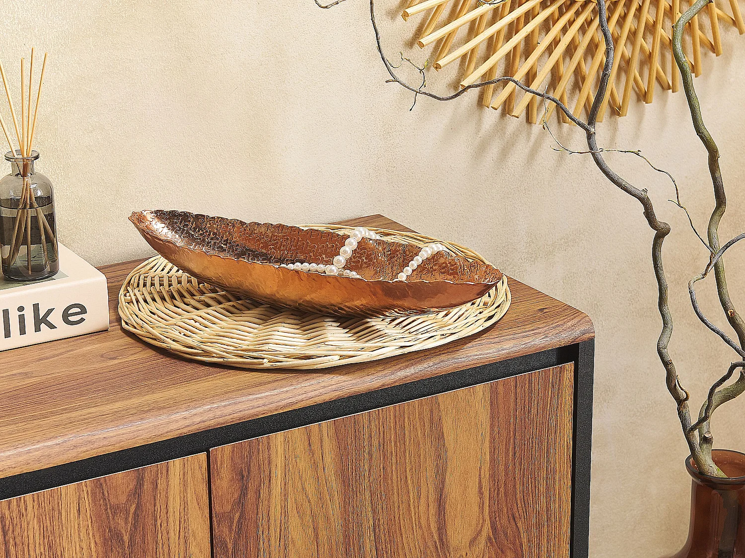 Decoratieve schaal CARACOL Metaal Koper