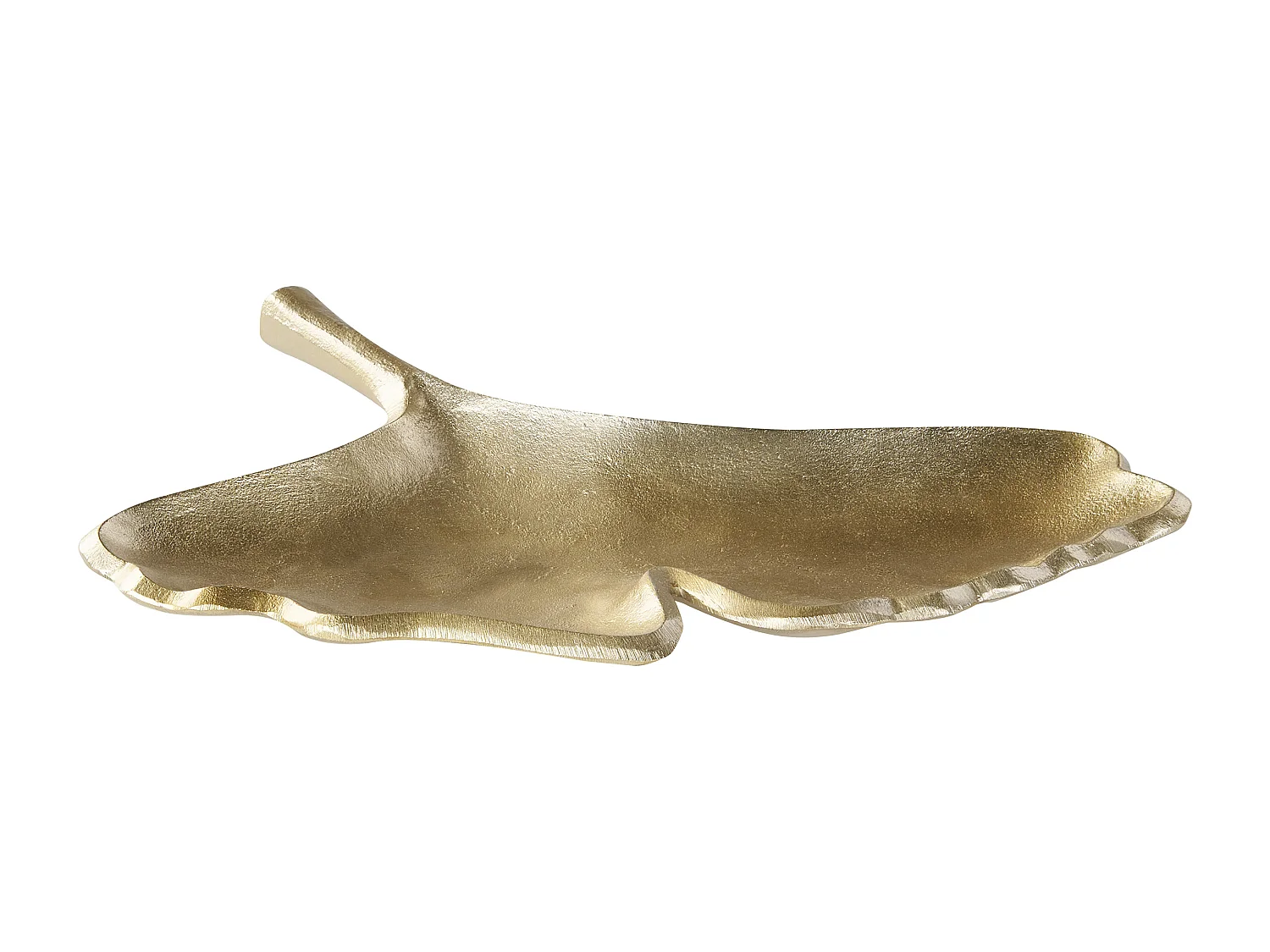 Lot de 2 boîtes à bibelots Feuille PALENQUE Métal Doré