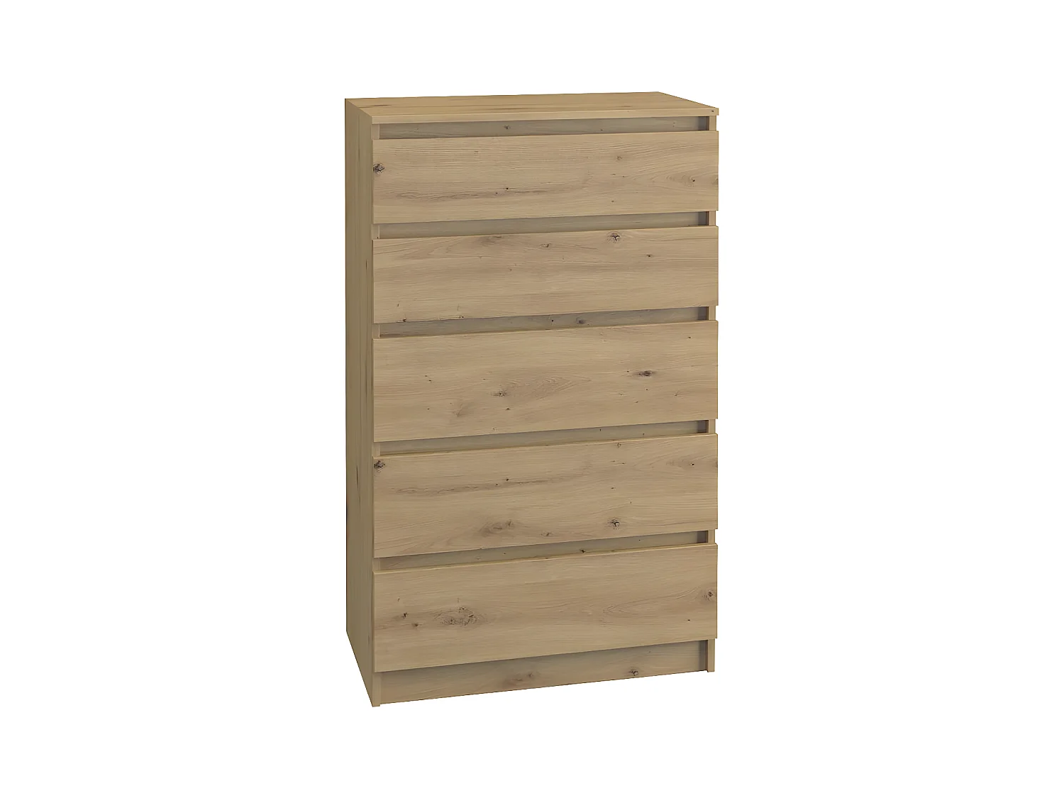 ASTER T5 | Commode chambre/bureau/salon 70x40x109.5 cm 5 tiroirs | Meuble de rangement Style Scandinave