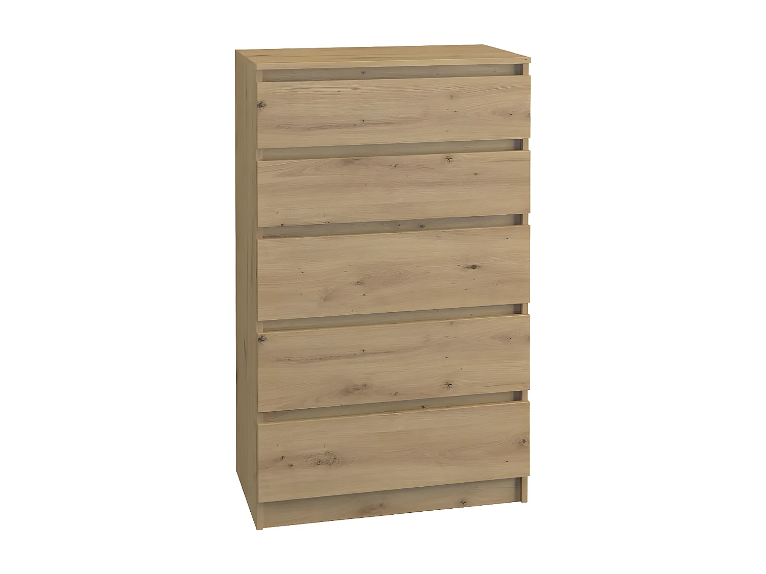 ASTER T5 | Commode chambre/bureau/salon 70x40x109.5 cm 5 tiroirs | Meuble de rangement Style Scandinave