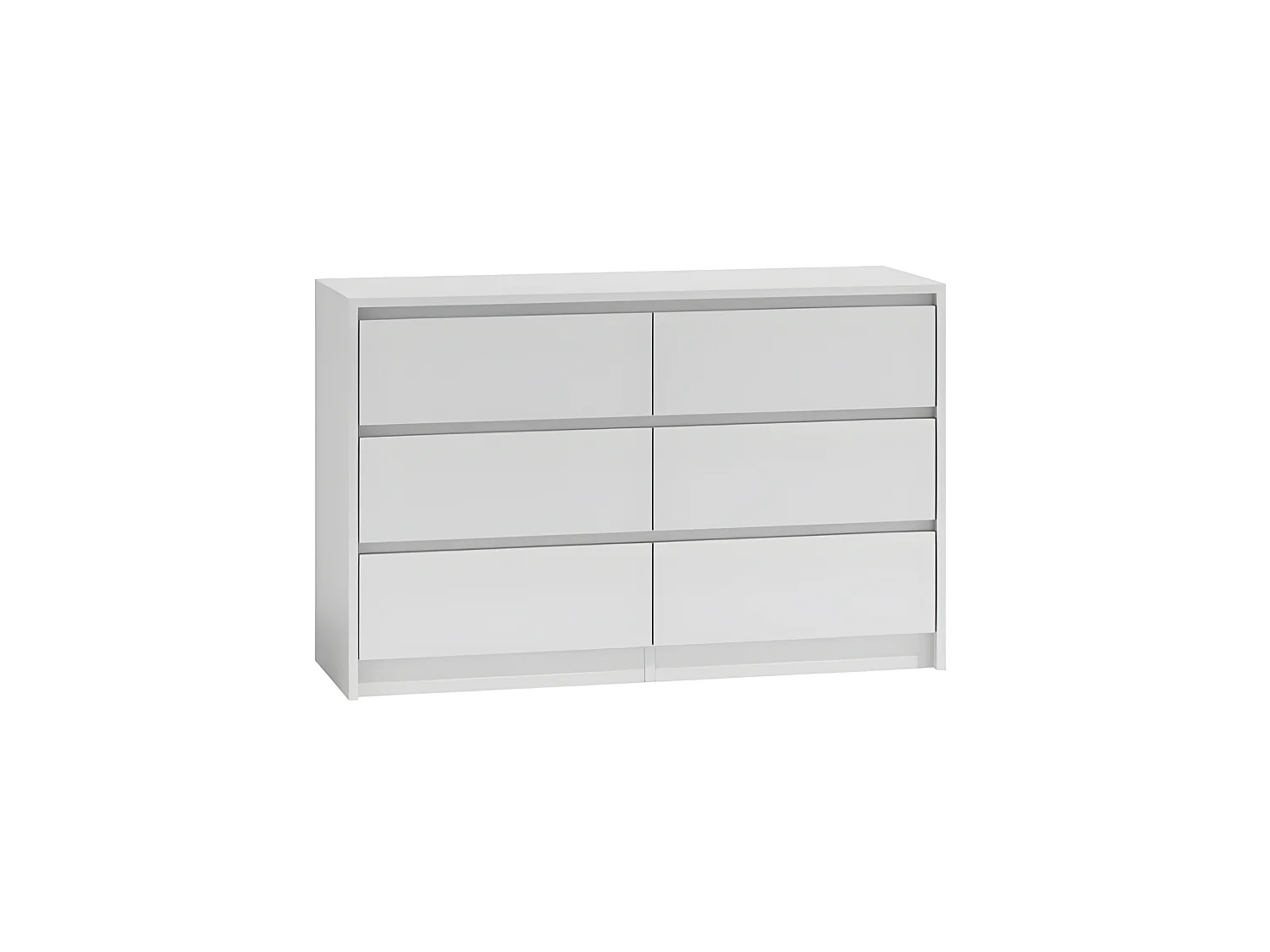 IRIS 120 - Commode moderne 6 tiroirs chambre/bureau/salon - 120x75x40cm -  Meuble de rangement style scandinave