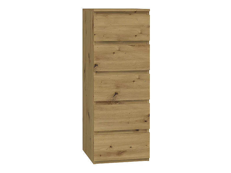 VENECIA - Cómoda espaciosa y moderna de 5 cajones - Diseño minimalista - Dimensiones: 111x40x45 - Frentes de cajón sin tiradores