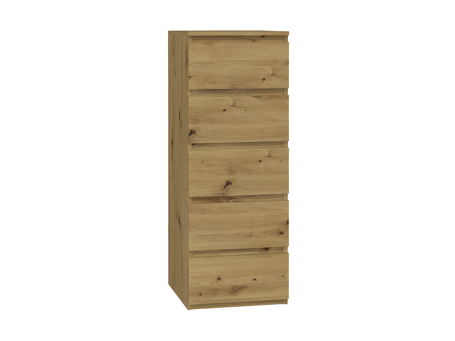 VENICE | Commode spacieuse moderne 5 tiroirs | Design minimaliste | Dimensions : 111x40x45 | Faces de tiroirs sans poignée