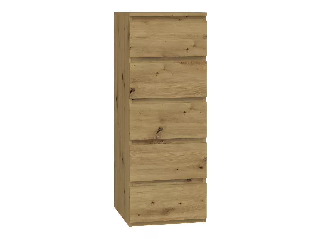 Kauf Unique CDF Moderne Kommode Malwa W5 | Farbe: Eiche Artisan | Schrank für Dokumente, Kleinigkeiten | Ideal für Wohnzimmer, Schlafzimmer, Kinderzimmer, Jugendzimmer und Büro | 5 geräumige Schubladen