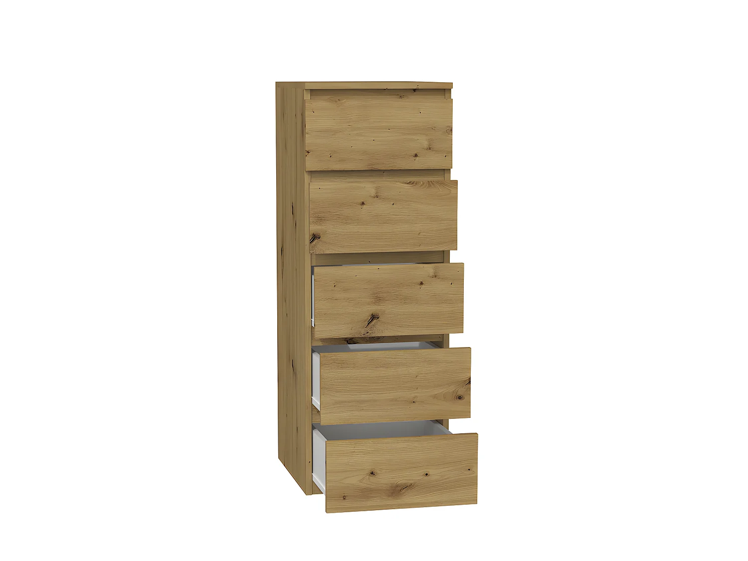 VENICE | Commode spacieuse moderne 5 tiroirs | Design minimaliste | Dimensions : 111x40x45 | Faces de tiroirs sans poignée