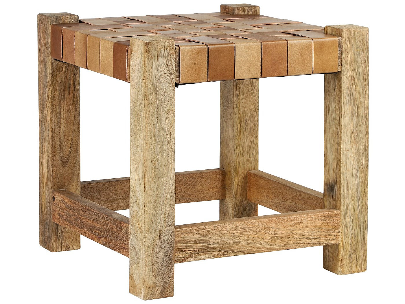 Sgabello Piccolo Imbottito 28 Cm - Poggiapiedi Rettangolare In Legno E Spugna, Perfetto Per Divano, Camera Da Letto E Ingresso - 3