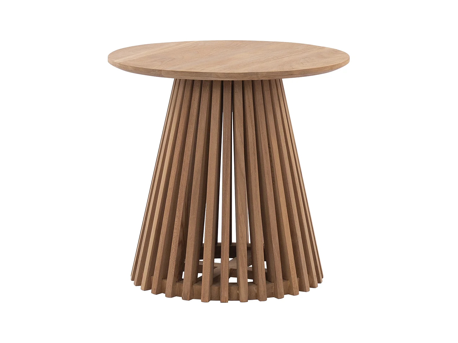 Table d'appoint de jardin en teck D.50 cm - Naturel clair - TRIANI de MYLIA