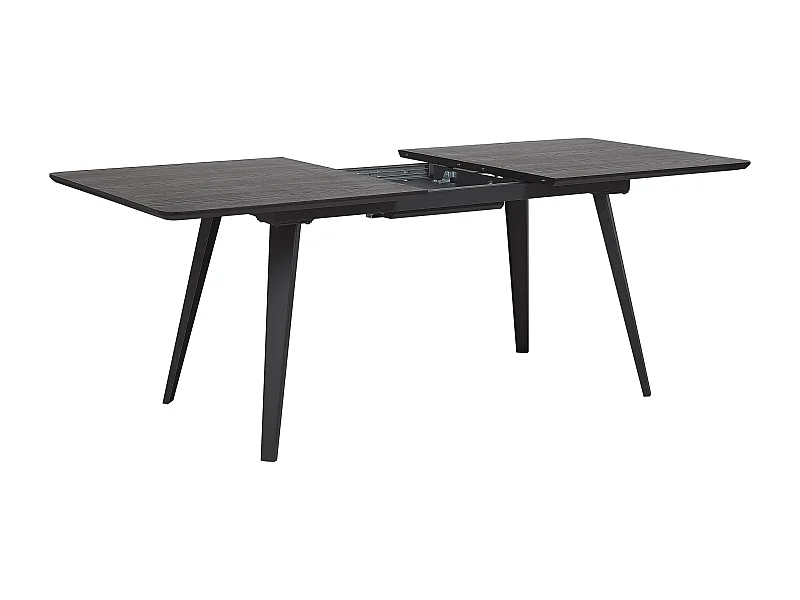 Table de salle à manger extensible IRVINGTON Noir 160/200 cm 90 cm