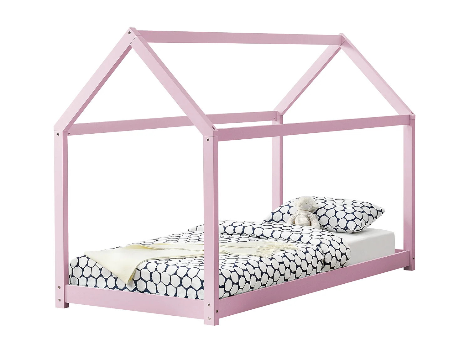 Lit Enfant Design Maison Netstal 200 x 90 cm Rose [en.casa]