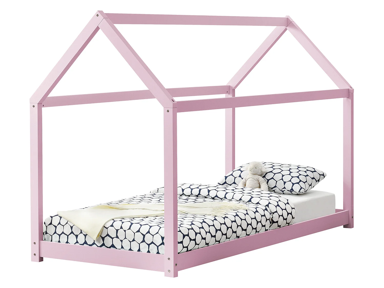 Lit Enfant Design Maison Netstal 200 x 90 cm Rose [en.casa]