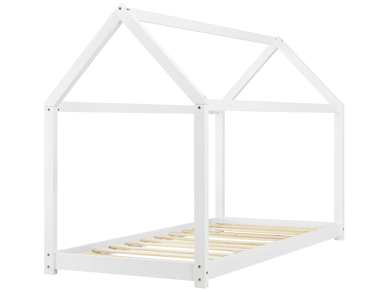 Lit Enfant Design Maison Netstal Pin 140 x 70 cm Blanc [en.casa]