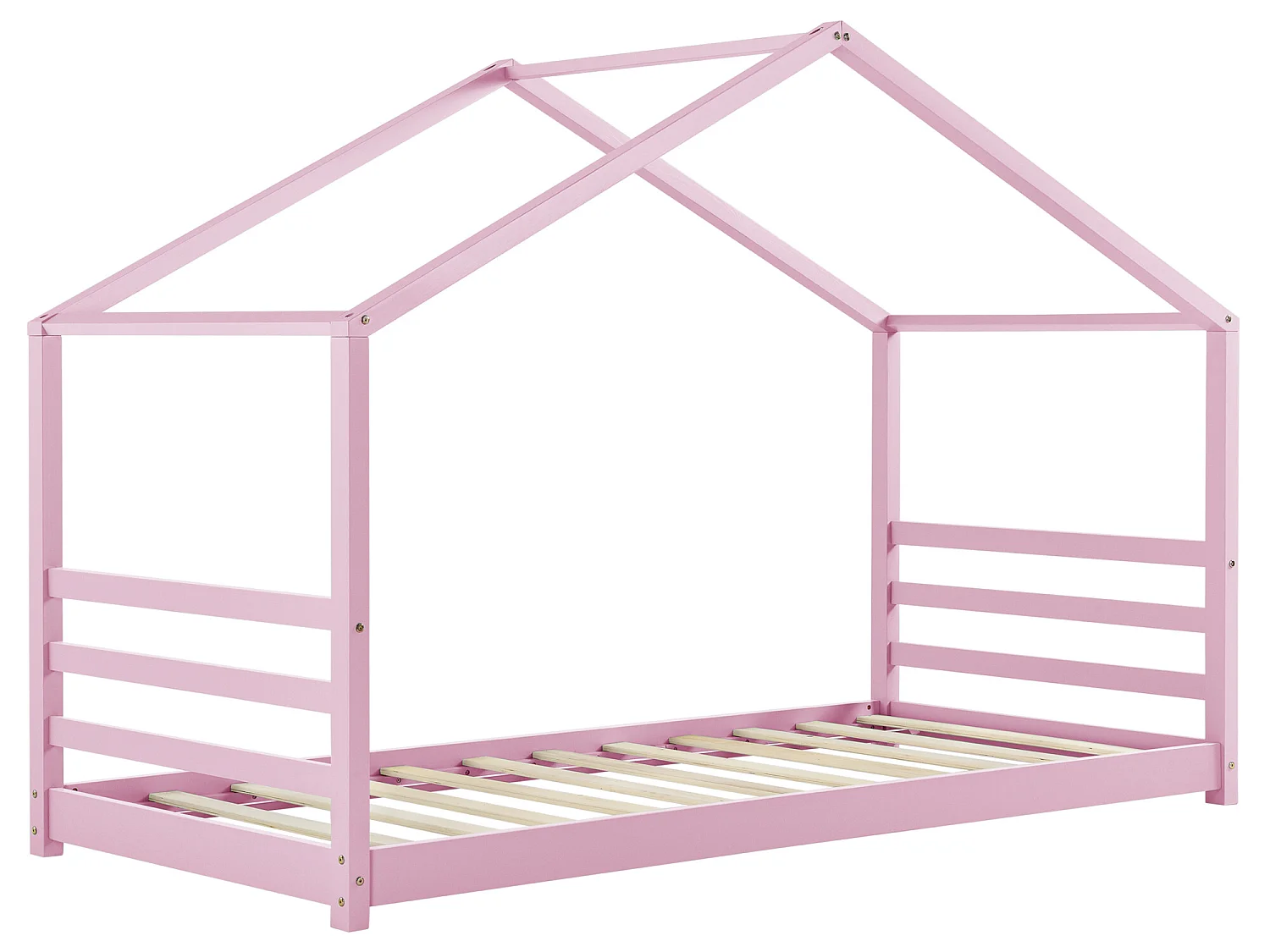Lit D'enfant Design Maison Vardø Pin 90 X 200 Cm Rose [en.casa]