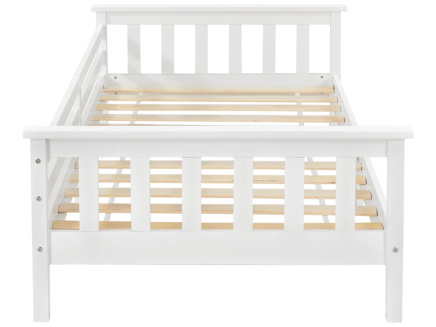 Lit d'Enfant Design Nuuk en Pin 140 x 70 cm Blanc Mat Laqué [en.casa]