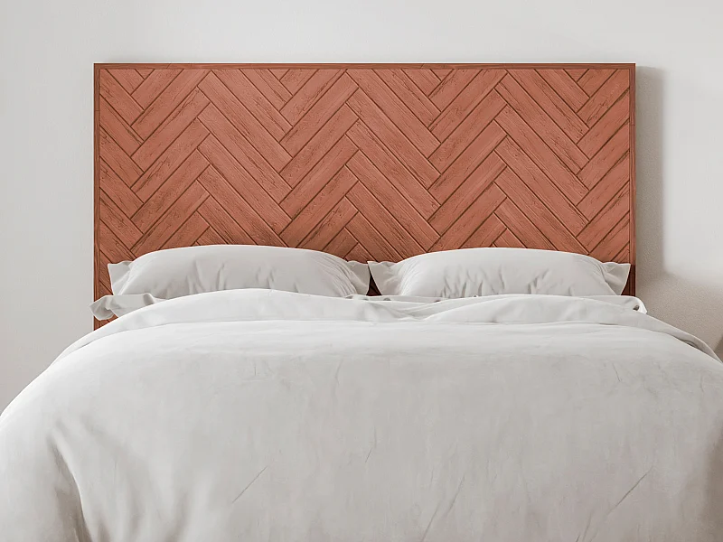 Tête de lit 170 cm - Bois d'acacia et métal - Naturel et noir - VEDILA