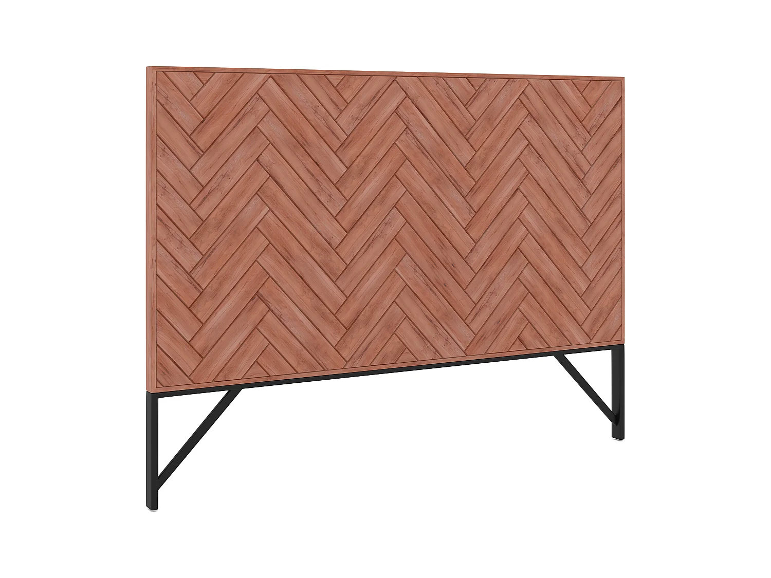 Testata 170 cm in Legno di acacia e Metallo Naturale e Nero - VEDILA