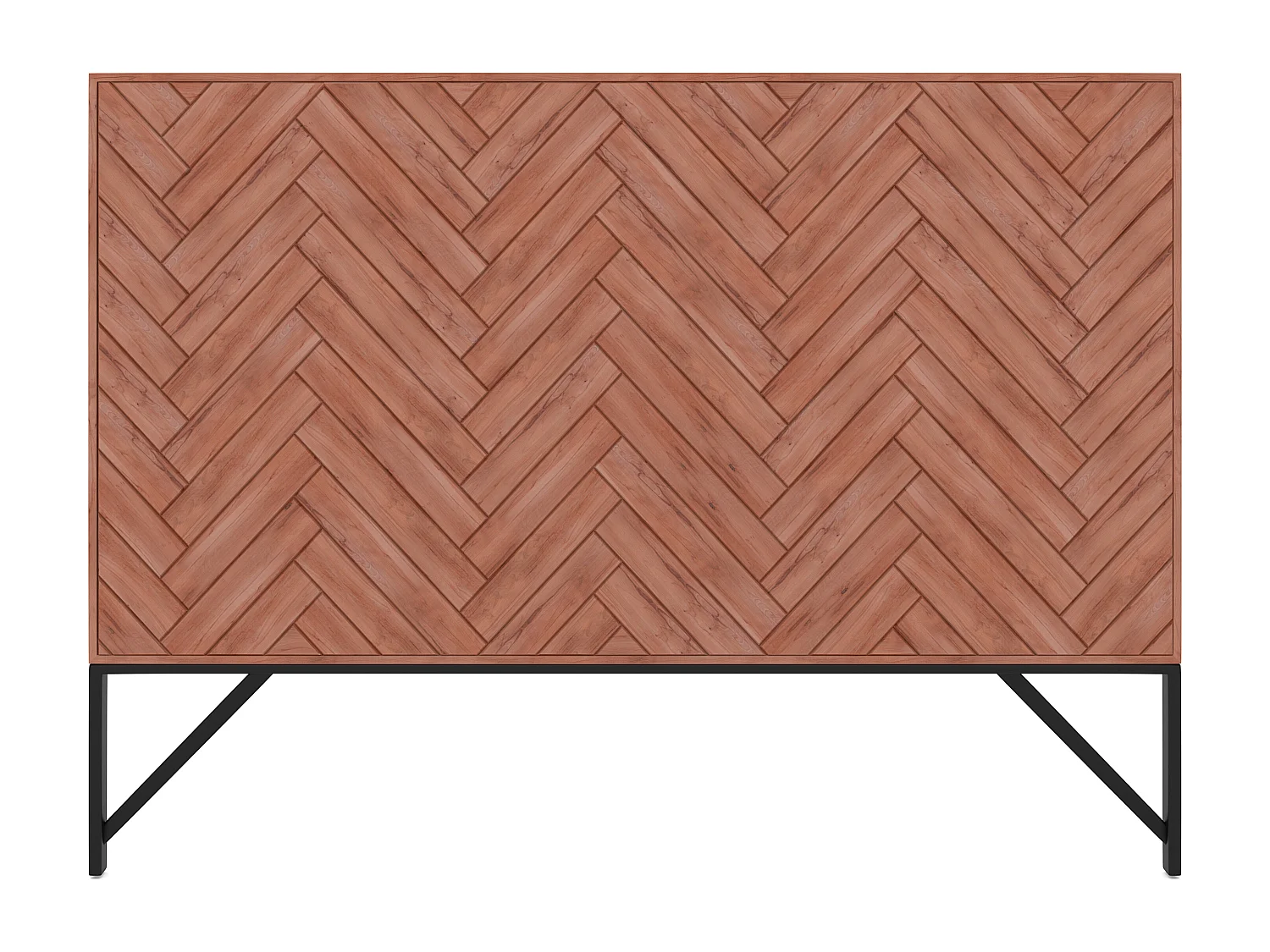 Tête de lit 170 cm - Bois d'acacia et métal - Naturel et noir - VEDILA