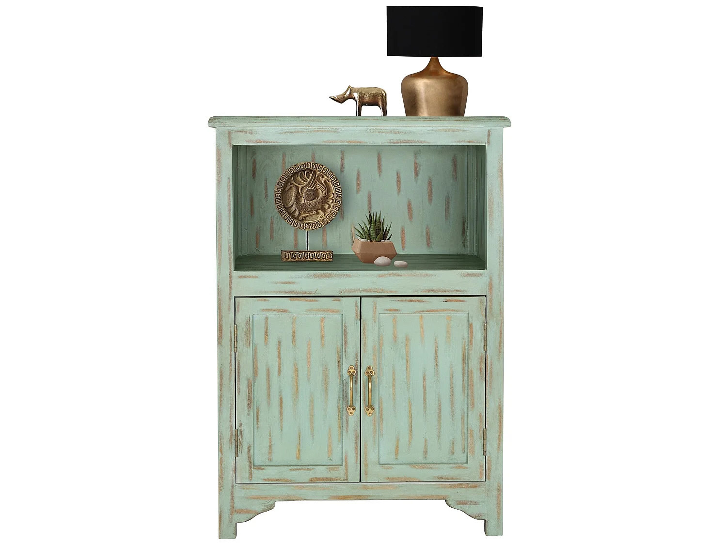 Mobile contenitore in legno turchese WOMO-DESIGN