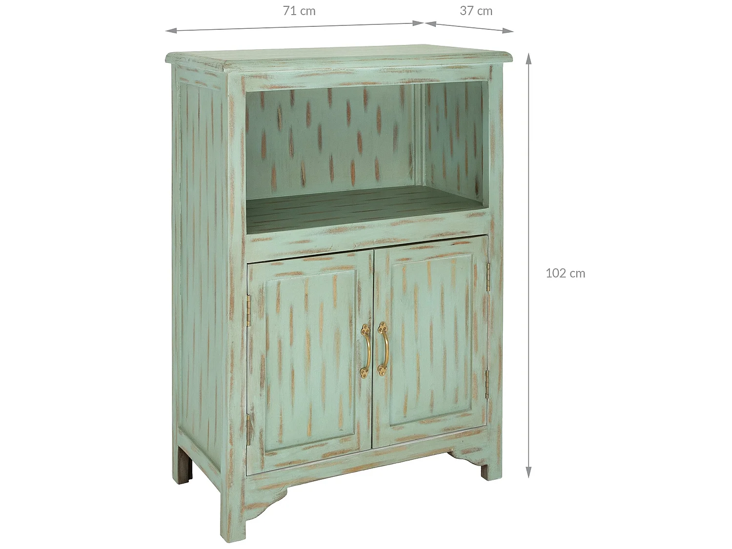Mobile contenitore in legno turchese WOMO-DESIGN