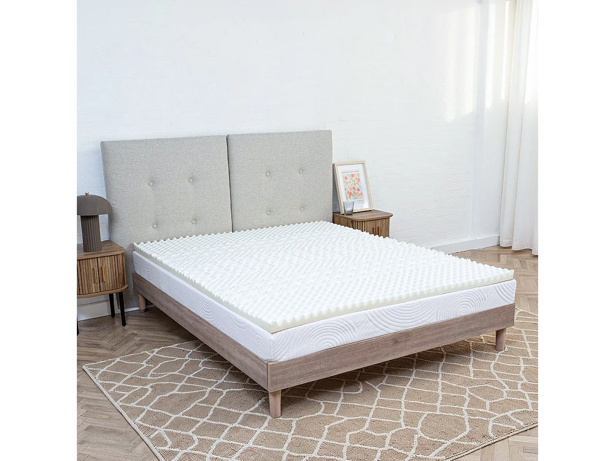 OLYMPE LITERIE | Surmatelas NUAGE 140x190 cm | Mémoire de forme & Zonage de confort