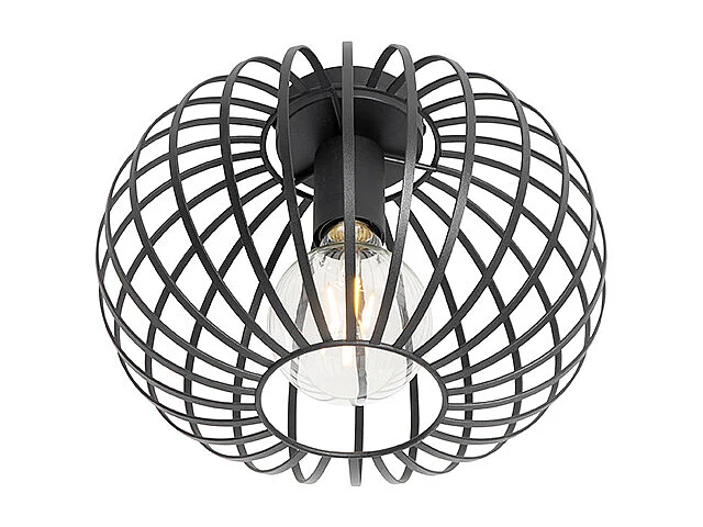 Plafonnier design noir 30 cm - Johanna