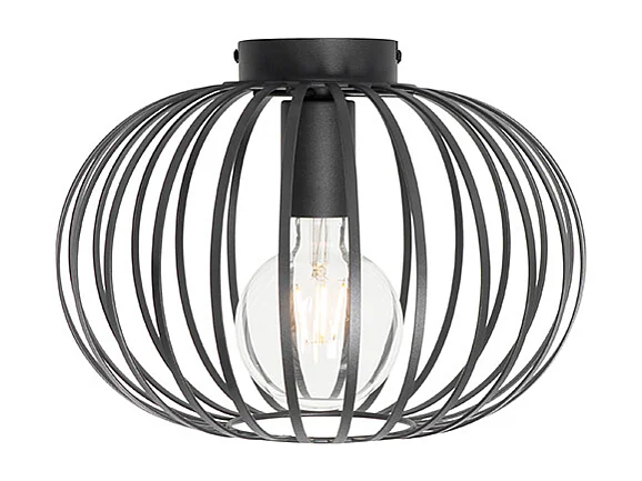 Plafonnier design noir 30 cm - Johanna